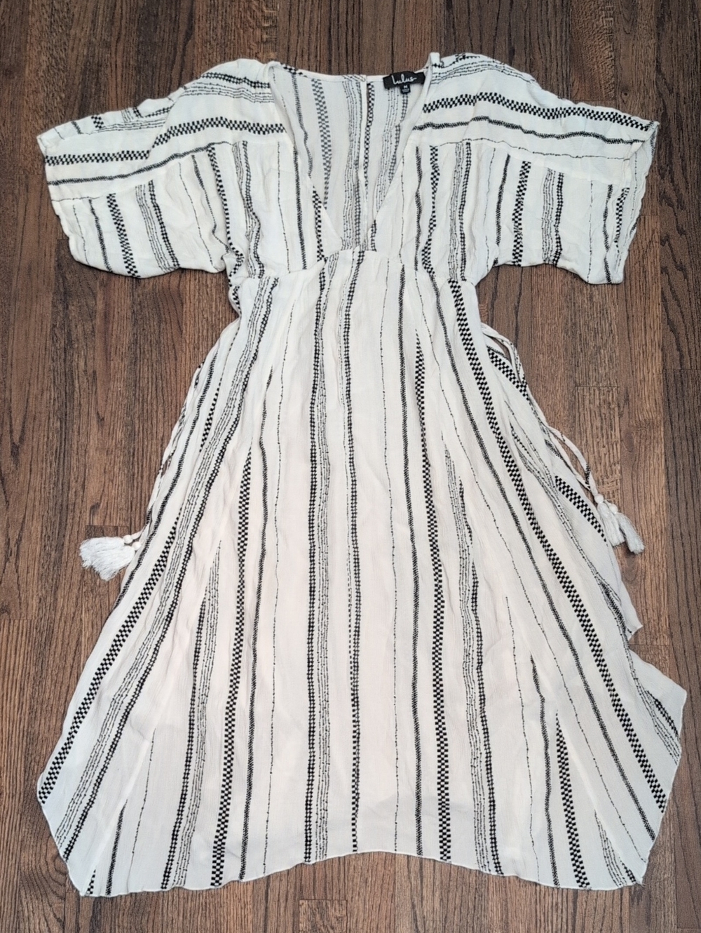 Lulu's Black and White Printed Sundress